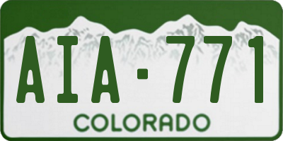 CO license plate AIA771