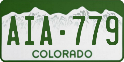 CO license plate AIA779