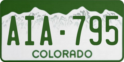 CO license plate AIA795