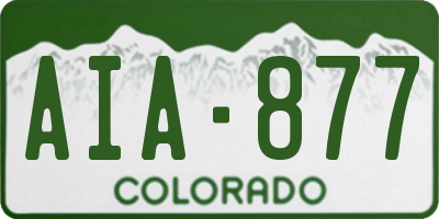 CO license plate AIA877