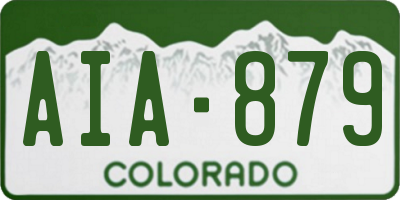 CO license plate AIA879