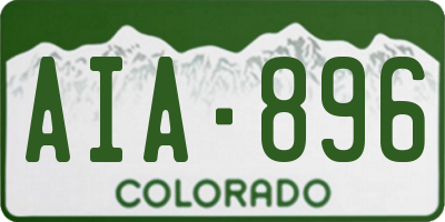 CO license plate AIA896