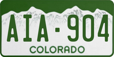 CO license plate AIA904
