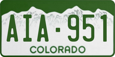 CO license plate AIA951