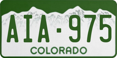 CO license plate AIA975