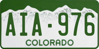 CO license plate AIA976