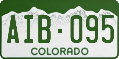 CO license plate AIB095