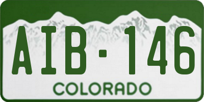 CO license plate AIB146