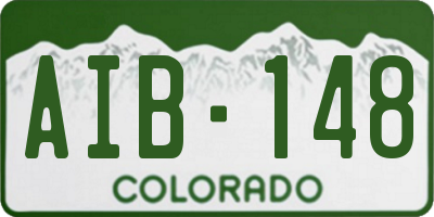 CO license plate AIB148