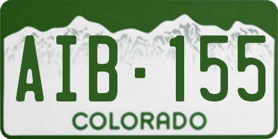 CO license plate AIB155