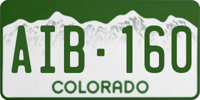 CO license plate AIB160
