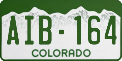 CO license plate AIB164