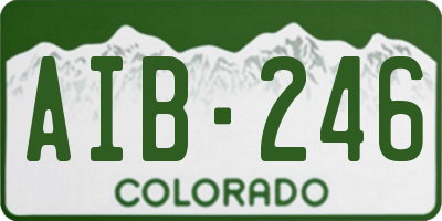 CO license plate AIB246