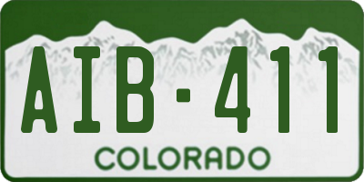 CO license plate AIB411
