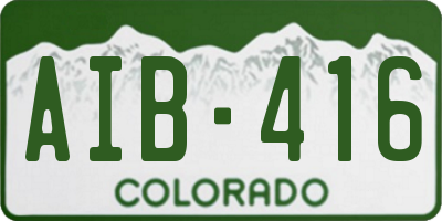 CO license plate AIB416