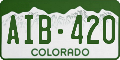 CO license plate AIB420