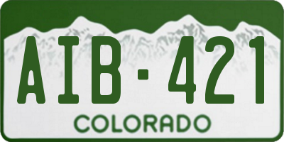CO license plate AIB421