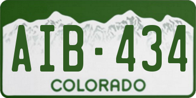 CO license plate AIB434