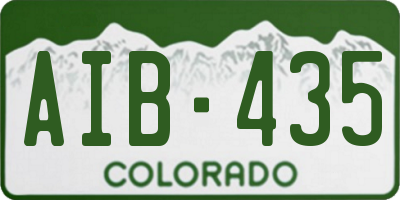CO license plate AIB435