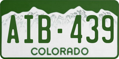CO license plate AIB439