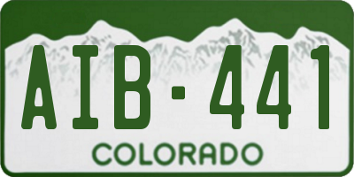 CO license plate AIB441