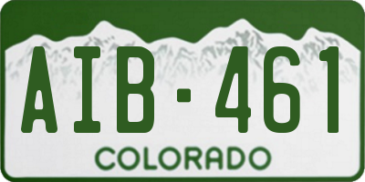 CO license plate AIB461