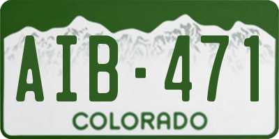 CO license plate AIB471