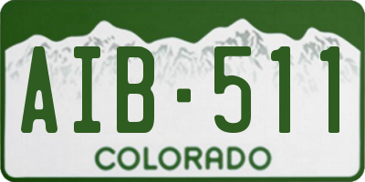 CO license plate AIB511