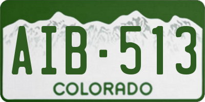 CO license plate AIB513