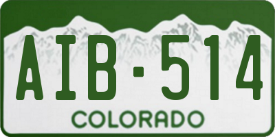CO license plate AIB514