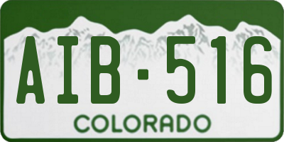 CO license plate AIB516