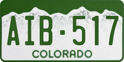CO license plate AIB517