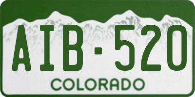 CO license plate AIB520