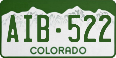 CO license plate AIB522