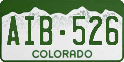 CO license plate AIB526