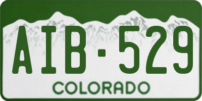 CO license plate AIB529