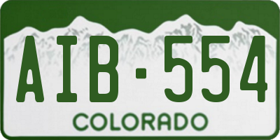 CO license plate AIB554