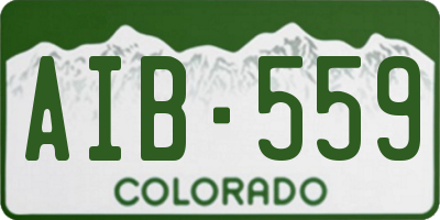 CO license plate AIB559