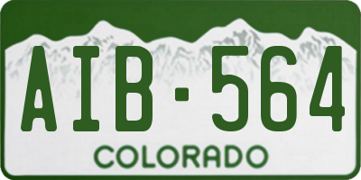 CO license plate AIB564