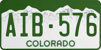 CO license plate AIB576