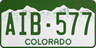 CO license plate AIB577