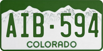 CO license plate AIB594