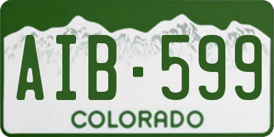 CO license plate AIB599