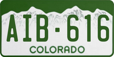 CO license plate AIB616