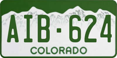CO license plate AIB624