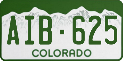 CO license plate AIB625