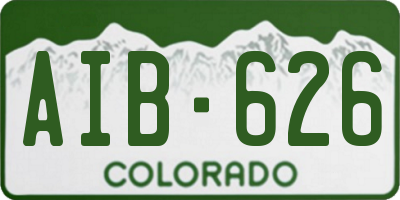 CO license plate AIB626