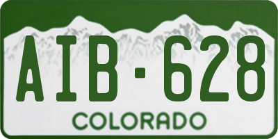CO license plate AIB628