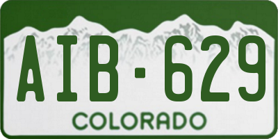 CO license plate AIB629