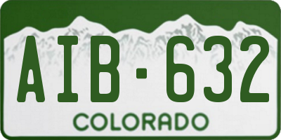 CO license plate AIB632